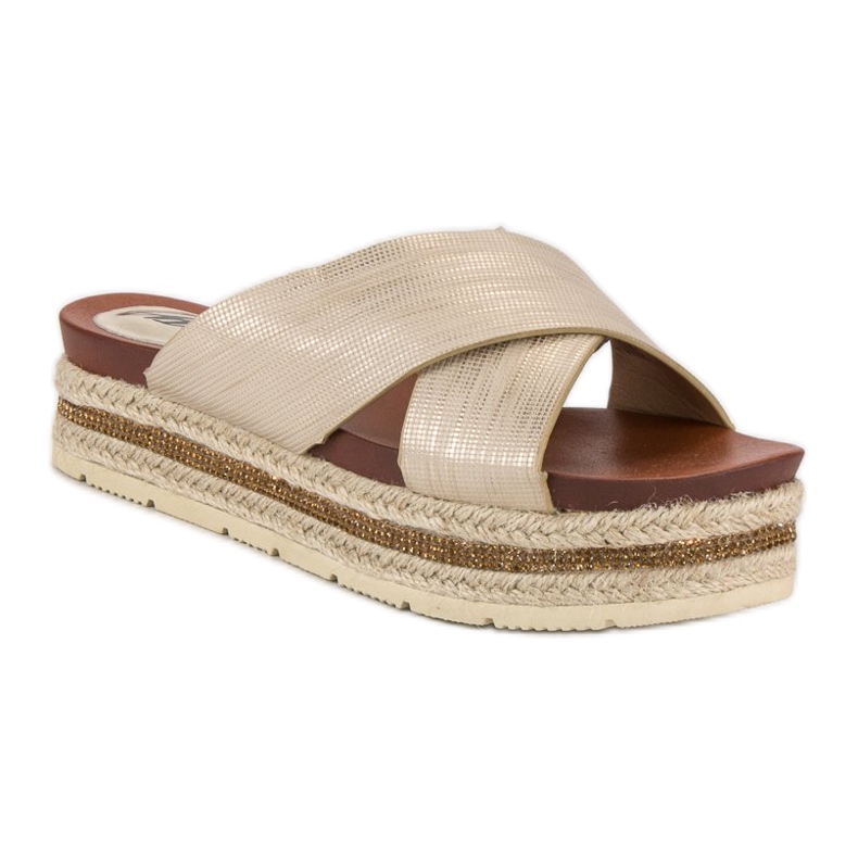 Zlatne japanke espadrile zlatni 1