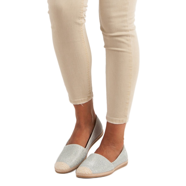 Svjetlucave espadrile siva 1