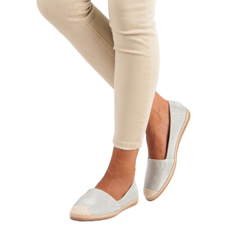 Svjetlucave espadrile siva 2