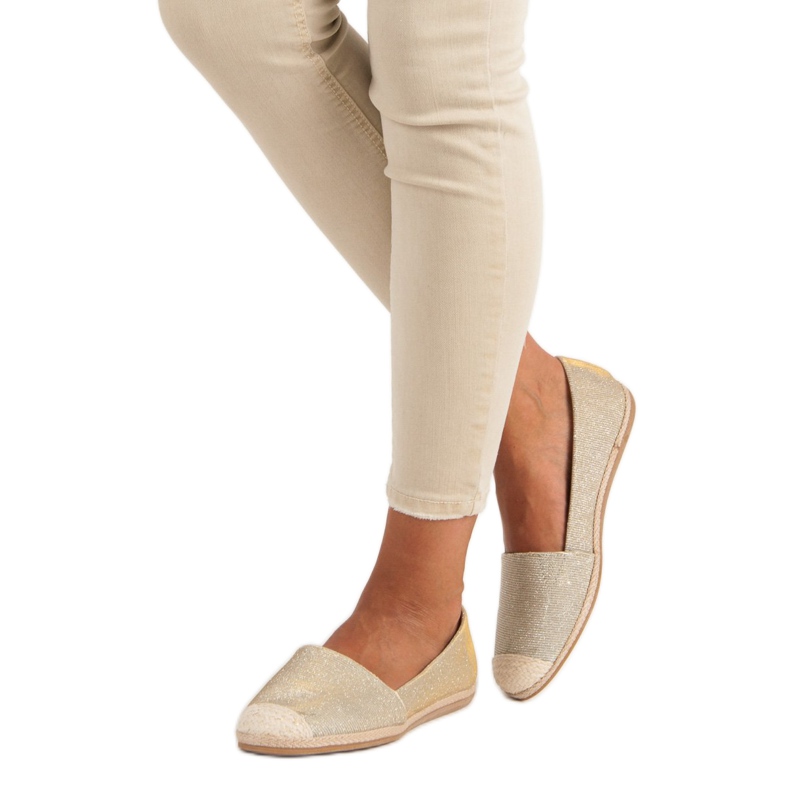 Svjetlucave espadrile žuta boja 2