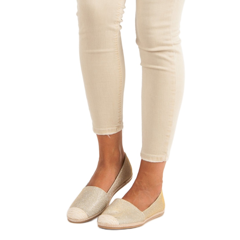 Svjetlucave espadrile žuta boja 1