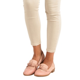 SDS Ružičaste mokasinke s resama ružičasta 1