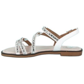 Nio Nio Elegantne ravne sandale bijela 1