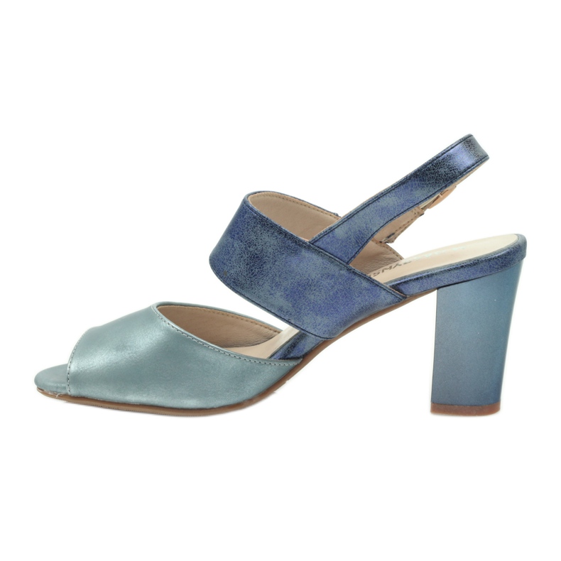 M.Daszyński Kožne sandale sa uloškom Daszyński plava 2