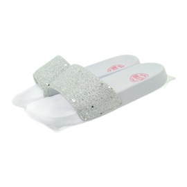 Profilirane papuče Big Star svjetlucaju bijela siva 4