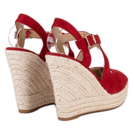 Espadrile na klin crvena 1