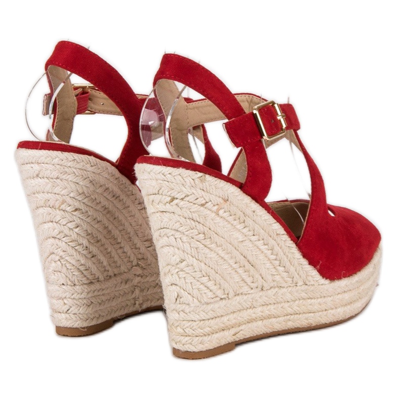 Espadrile na klin crvena 1