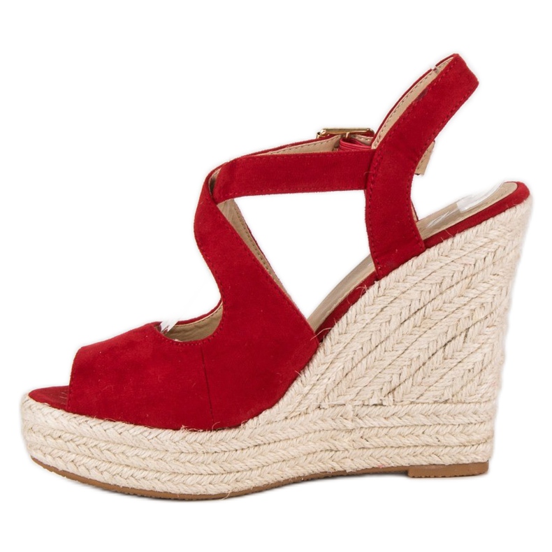 Espadrile na klin crvena 2