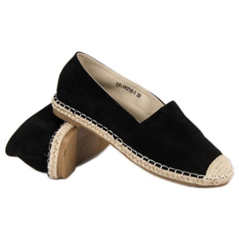 Best Shoes Crne espadrile od antilopa crno 1