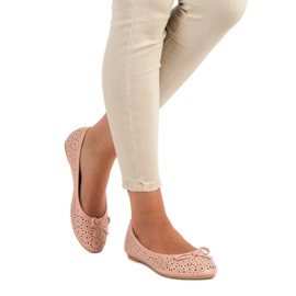 Diamantique Ažurne balerine ružičasta 1