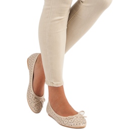 Diamantique Ažurne balerine smeđa 1