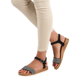 Ch. Creation Crne ravne sandale crna 1