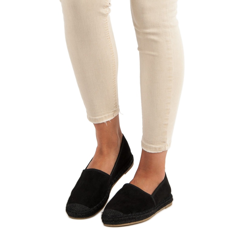 Nio Nio Crne espadrile od antilopa crna 1