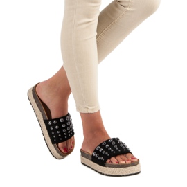 Sergio Todzi Ženske modne papuče crno 2