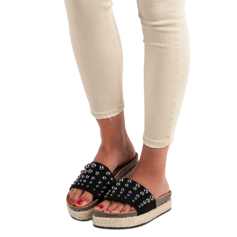 Sergio Todzi Ženske modne papuče crno 1