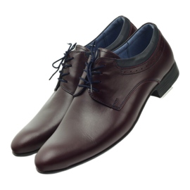 Tur Burgundske muške kožne cipele crvena 4