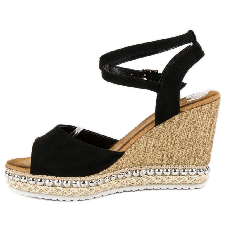 Best Shoes Sandale na klin crna 2