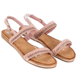 Super Me Udobne sandale od antilopa ružičasta 1