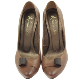 Kaniowski 125 smeđe kožne pumpice smeđa 5