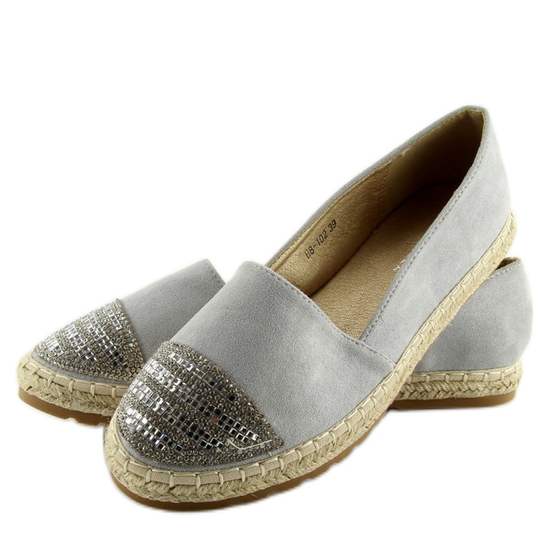 Sive espadrile za žene H8-102 Silver siva 1