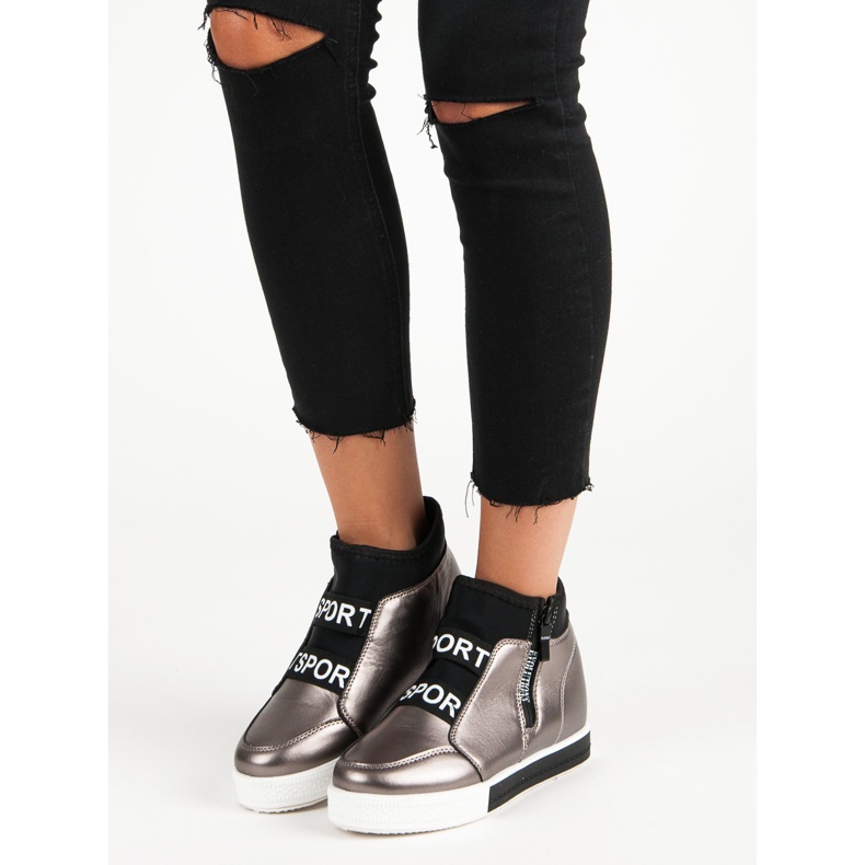 Grafitne tenisice sa patentnim zatvaračem smeđa siva 1