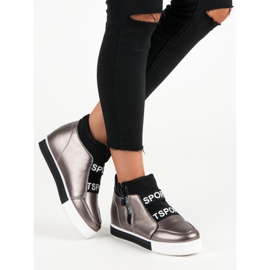 Grafitne tenisice sa patentnim zatvaračem smeđa siva 2