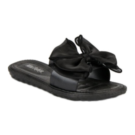 Papuče s mašnom crna 1