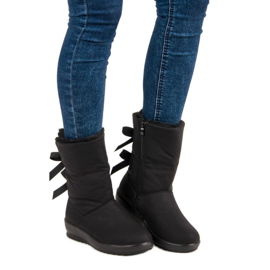 Tople čizme za snijeg s patentnim zatvaračem crno 1