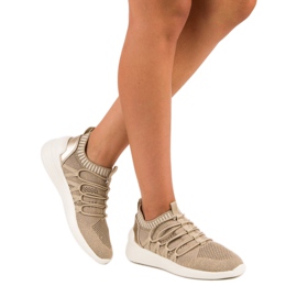 Kylie Tekstilne slip-on sportske cipele smeđa žuta boja 2