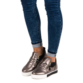 Grafitne tenisice sa patentnim zatvaračem siva 1