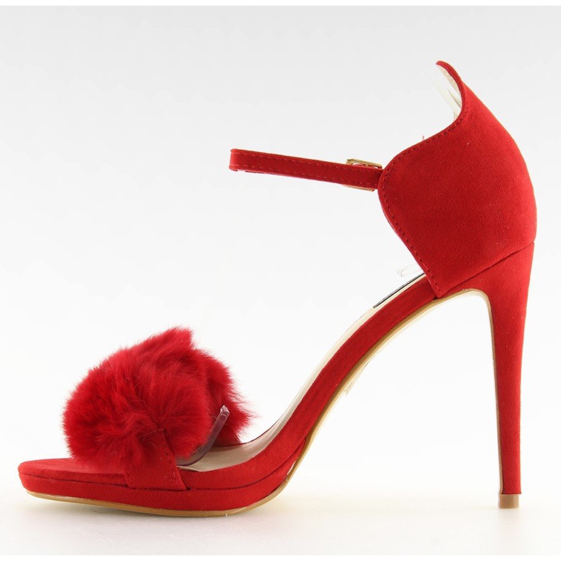 Crvene sandale na visokoj potpetici L6120 Crvena 2