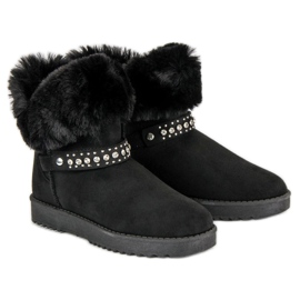 Seastar Mukluki s krznom crno 2