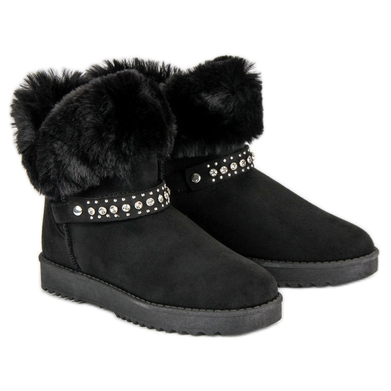 Seastar Mukluki s krznom crno 2