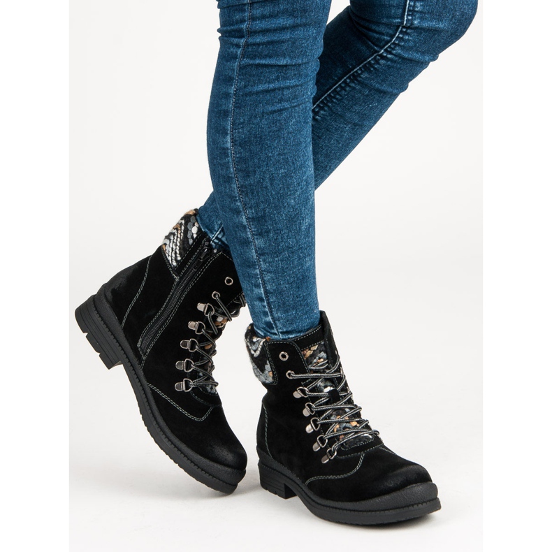 Filippo Vezane kožne gležnjače crno 1