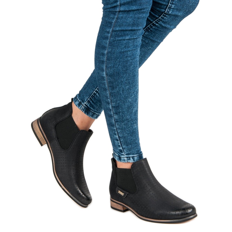 Filippo Crne čizme s ažurom crna 1