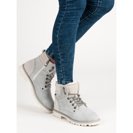 Filippo Elegantne čizme s kaputom od ovčje kože siva 2