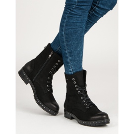 Black Leather Workers VINCEZA crna 2