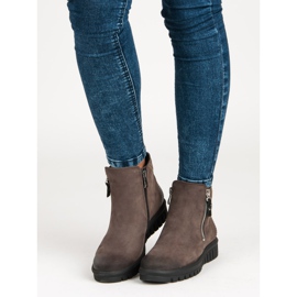 Niske čizme na VINCEZA patentnom zatvaraču smeđa 1