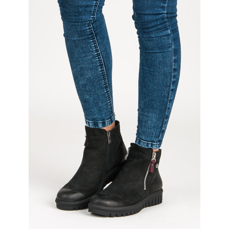 Niske čizme na VINCEZA patentnom zatvaraču crna 1