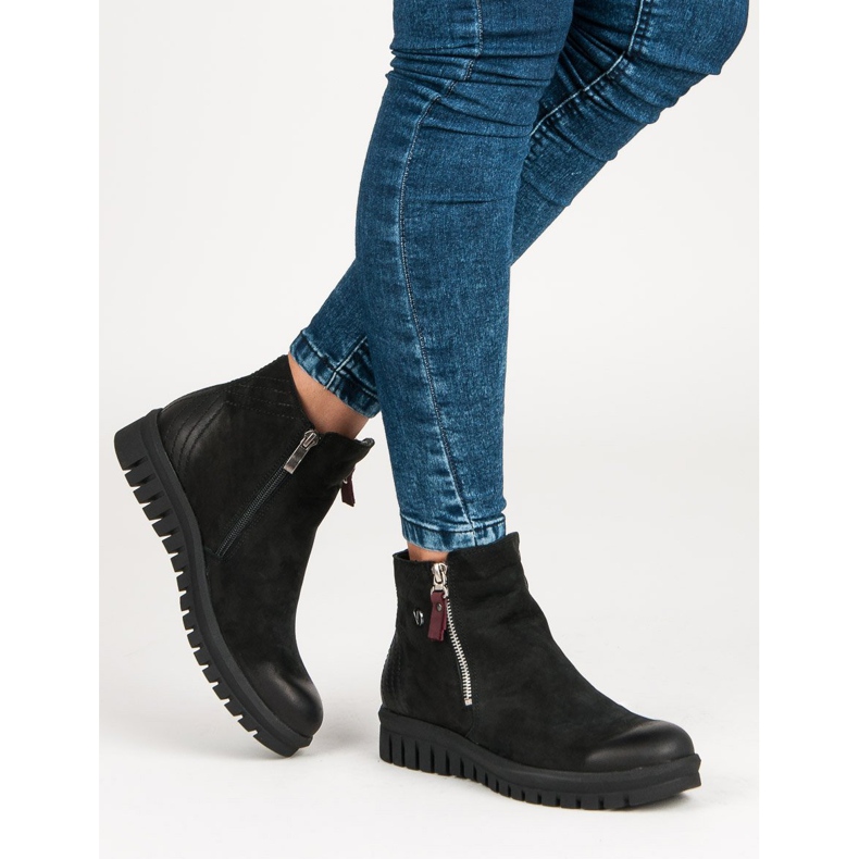 Niske čizme na VINCEZA patentnom zatvaraču crno 2