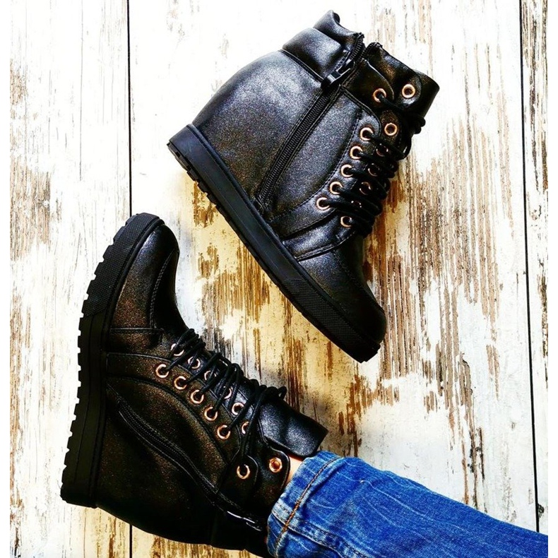 J. Star Elegantne vezane tenisice crna 2