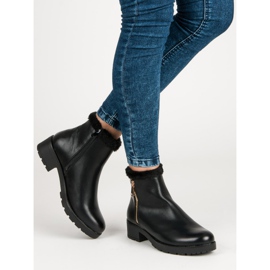 J. Star Modne čizme s krznom crna 2
