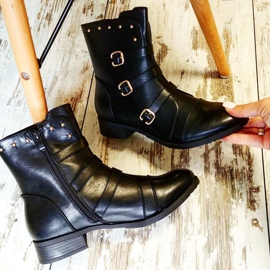 J. Star Klasične ženske čizme crno 1