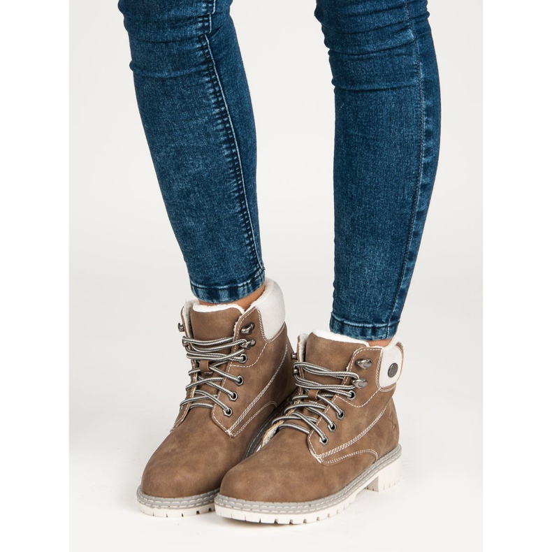 Filippo Smeđe čizme od ovčje kože smeđa 1