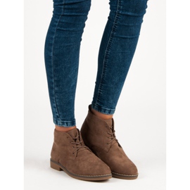 Čizme s niskim vezanjem do gležnja smeđa 1