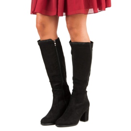 Crne čizme od antilopa crno 1