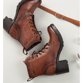 Smeđe vinceza čizme na vezanje smeđa 1