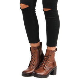 Smeđe vinceza čizme na vezanje smeđa 2