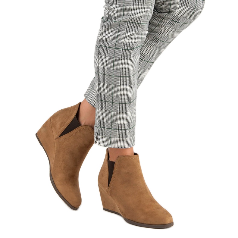 Corina Čizme na kamelji klin smeđa 1