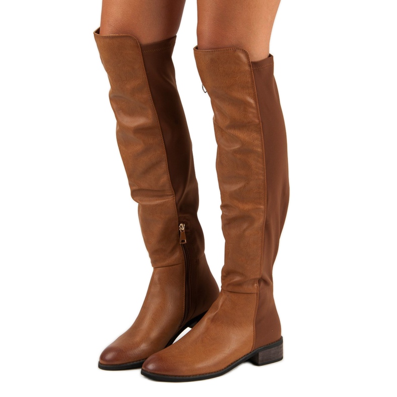 Corina Smeđe čizme iznad koljena smeđa 1